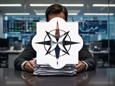 Eine ernst dreinblickende Geschäftsfrau in einem Anzug, die Dokumente auf einem Schreibtisch prüft, im Hintergrund ein modernes Büro. - Foto: über boerse-global.de