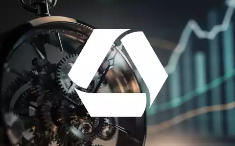 Eine stilisierte Uhr mit Zahnrädern, die eine tickende Frist für eine Bankentscheidung symbolisiert, mit Finanzdiagrammen im Hintergrund. - Foto: über boerse-global.de