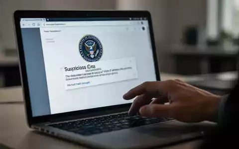 Nahaufnahme eines Laptop-Bildschirms mit einer Phishing-E-Mail und einer Hand, die über der Maus schwebt. - Foto: über boerse-global.de
