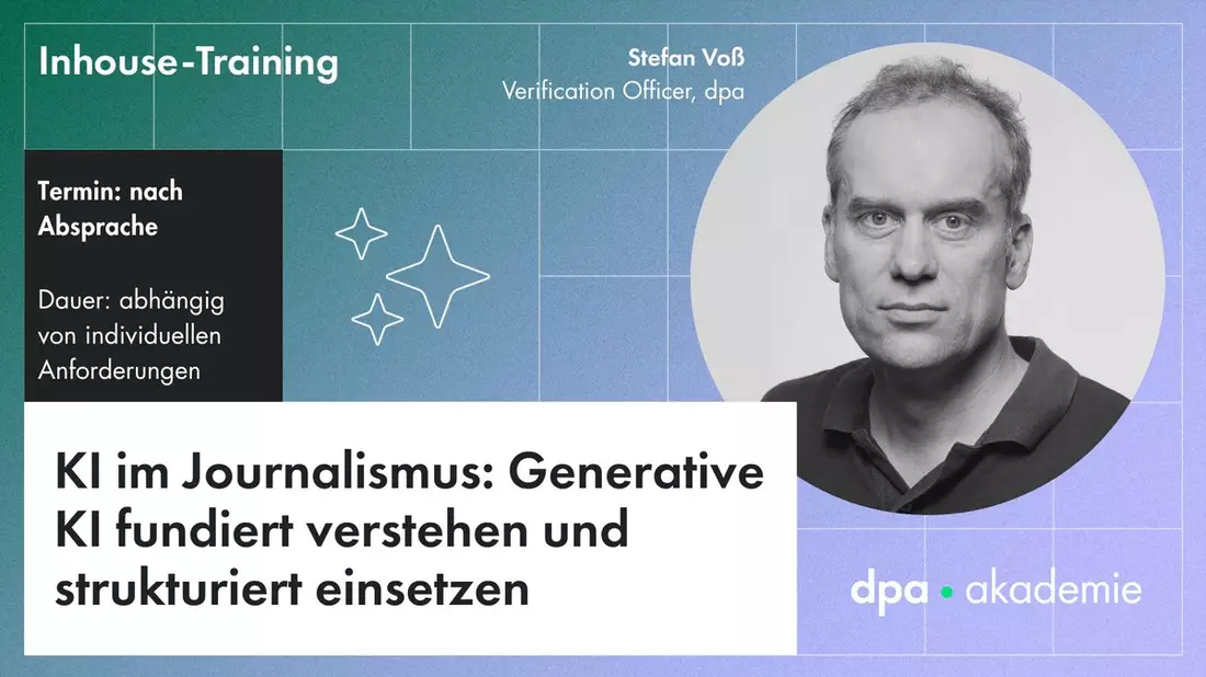 KI im Journalismus - Grundlagen der Generativen KI für Redaktionen - Bild: presseportal.de