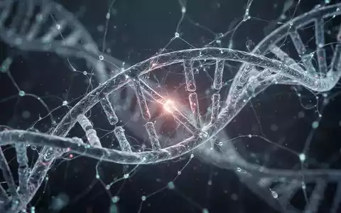 Abstrakte Darstellung von DNA-Strängen, die sich mit neuronalen Netzwerken verflechten, symbolisiert genetische Faktoren und kognitive Funktionen. - Foto: über boerse-global.de