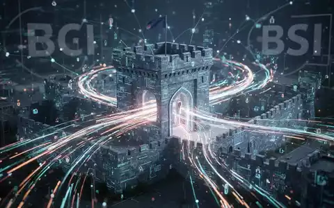 Abstraktes Bild, das die Sicherheit von 5G-Netzwerken darstellt, mit leuchtenden Datenströmen und einer digitalen Festung. Betont Cybersicherheit und Technologie. - Foto: über boerse-global.de