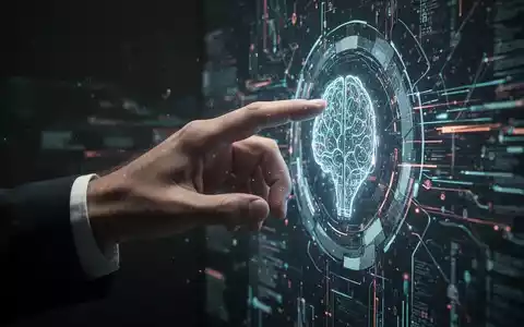 Eine menschliche Hand berührt eine leuchtende, abstrakte digitale Schnittstelle, die künstliche Intelligenz symbolisiert. - Foto: über boerse-global.de