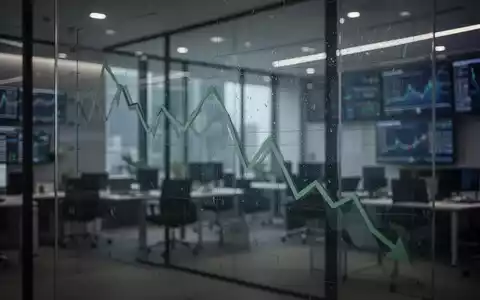 Abstrakte Darstellung einer fallenden Wachstumskurve, die wirtschaftliche Unsicherheit und Prognosesenkung symbolisiert. - Foto: über boerse-global.de