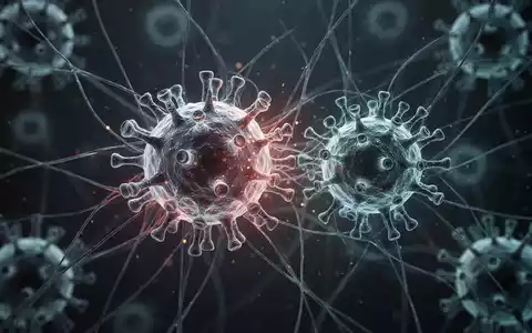 Abstrakte Darstellung einer Immunzelle, die mit einem Virus interagiert, symbolisiert Infektionen und deren Einfluss auf Lupus-Schübe. - Foto: über boerse-global.de