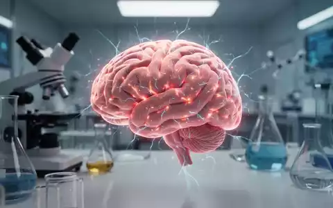 Ein detailliertes Bild eines menschlichen Gehirns, das subtil leuchtet, um neuronale Aktivität darzustellen, in einer Laborumgebung. - Foto: über boerse-global.de