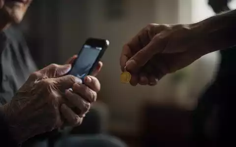Eine ältere Hand hält ein Smartphone, während eine jüngere Hand nach einem Wertgegenstand greift, im Kontext von Betrug. - Foto: über boerse-global.de
