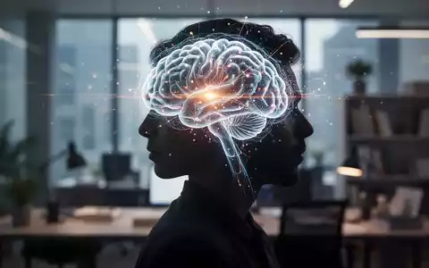 Eine Personensilhouette mit einer leuchtenden, abstrakten Gehirngrafik, die neuronale Aktivität und Lernen darstellt. - Foto: über boerse-global.de