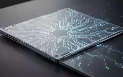 Sleek, ultra-thin laptop with a metallic finish, subtly revealing internal components, symbolizing advanced and standardized design. - Foto: über boerse-global.de