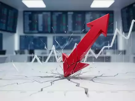Ein roter Abwärtspfeil durchbricht ein Finanzdiagramm und symbolisiert einen starken Kursrückgang der Lotus Resources Aktie. - Foto: über boerse-global.de
