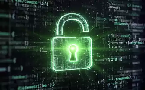 A glowing digital padlock icon, partially open, against a blurred background of abstract code and data streams. - Foto: über boerse-global.de