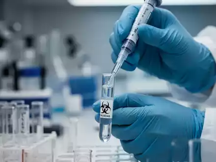 Nahaufnahme der Hände eines Wissenschaftlers, der in einem Labor eine Flüssigkeit in ein Reagenzglas pipettiert. - Foto: über boerse-global.de
