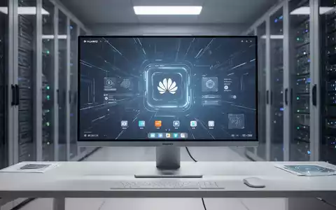 A modern desktop computer setup with a sleek monitor displaying a sophisticated operating system interface, keyboard, and mouse on a clean desk. - Foto: über boerse-global.de