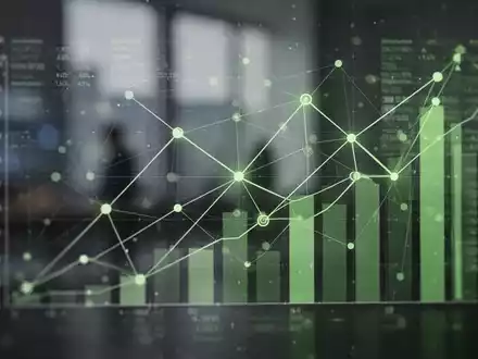 Eine abstrakte Darstellung von Datenpunkten und Verbindungslinien, die Wachstum und Konformität im Finanzsektor symbolisieren. - Foto: über boerse-global.de