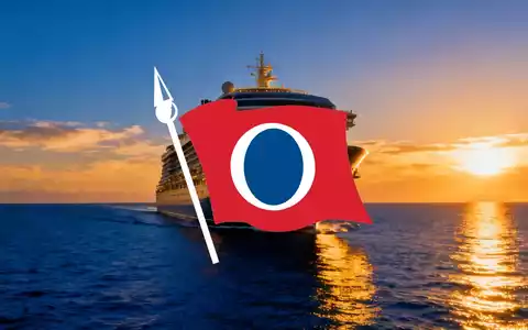 Ein luxuriöses Kreuzfahrtschiff segelt bei Sonnenuntergang auf einem ruhigen Meer, der Himmel spiegelt sich im Wasser. - Foto: über boerse-global.de