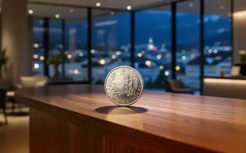 Ein Schweizer Franken liegt auf einer eleganten Holztheke in einer Hotel-Lobby, die das Ende eines Steuerrabatts symbolisiert. - Foto: über boerse-global.de