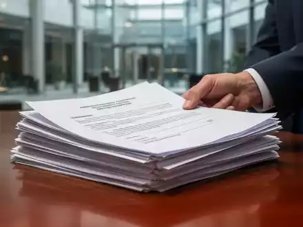 Nahaufnahme von Dokumenten auf einem Schreibtisch, die rechtliche und finanzielle Themen symbolisieren. - Foto: über boerse-global.de