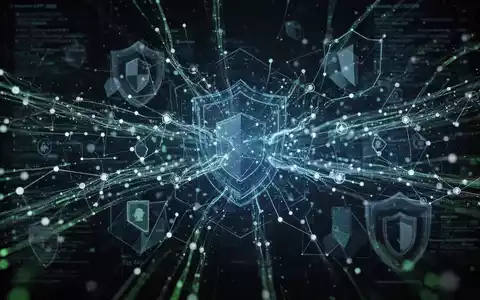 Ein abstraktes Netzwerk aus leuchtenden Datenströmen und Knoten, das ERP-Systeme und Steuerschlüssel symbolisiert. - Foto: über boerse-global.de