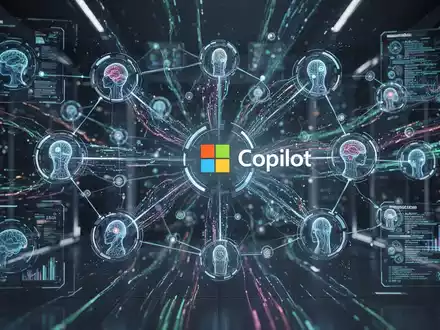 A stylized digital interface showing interconnected nodes and data flows, representing AI agents and complex workflows. - Foto: über boerse-global.de