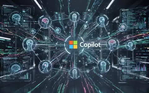 A stylized digital interface showing interconnected nodes and data flows, representing AI agents and complex workflows. - Foto: über boerse-global.de