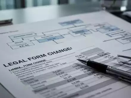 Nahaufnahme eines Geschäftsberichts mit Finanzzahlen und einem Diagramm zur Unternehmensstruktur, darauf ein Stift, in einem modernen Büro. - Foto: über boerse-global.de