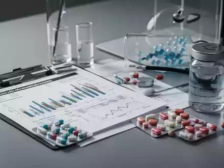 Medizinische Forschung und Diätpillen auf einer minimalistischen Oberfläche, die schnelle Gewichtsabnahme und Stoffwechselstudien darstellt. - Foto: über boerse-global.de