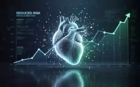 Ein futuristisches Infografik eines gesunden Herzens, umgeben von Datenpunkten und einem aufsteigenden Diagramm. - Foto: über boerse-global.de