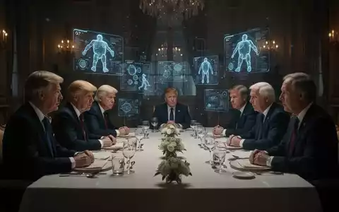 G7 leaders in a formal setting discussing AI access, with subtle holographic projections representing advanced models. - Foto: über boerse-global.de