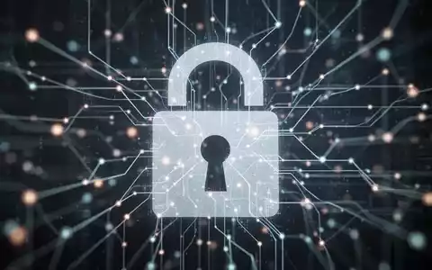 A stylized digital padlock icon, partially obscured, over a background of abstract network lines, symbolizing stalled passkey adoption. - Foto: über boerse-global.de