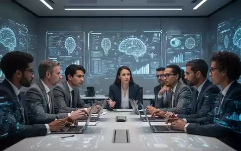 Professionelle Fach- und Führungskräfte in einem modernen Schulungsraum, die sich über KI und Managementthemen austauschen. - Foto: über boerse-global.de