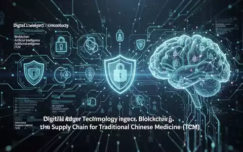 Abstrakte Darstellung von Blockchain-Technologie und Künstlicher Intelligenz, die die Herkunft von TCM-Produkten sichern. - Foto: über boerse-global.de