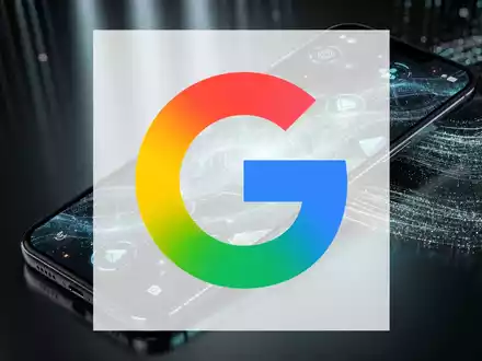 Eine futuristische Darstellung eines Smartphones mit KI-Funktionen und dem Android-Logo, umgeben von digitalen Datenströmen. - Foto: über boerse-global.de