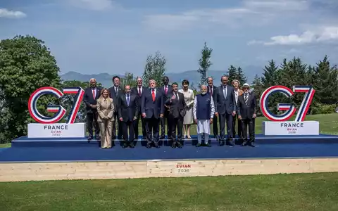 Gute Stimmung bei einem G7-Gipfel mit Trump. Das gab es lange nicht. - Foto: Michael Kappeler/dpa-Pool/dpa