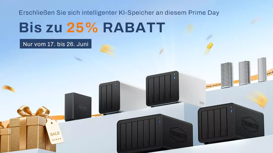 Die Zeit für ein Storage-Upgrade im KI-Zeitalter ist jetzt: TerraMaster Prime Day 2026 startet mit Rabatten von bis zu 25 %! - Bild: presseportal.de