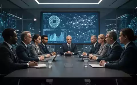 Eine Gruppe von Fachleuten bespricht digitale Sicherheitsstrategien in einem modernen Konferenzraum mit Bildschirmen voller Datenvisualisierungen. - Foto: über boerse-global.de