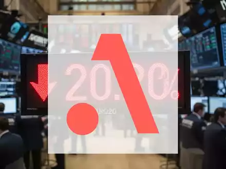 Eine Börsenanzeige mit einem dramatischen Rückgang von 74 % und einem roten Abwärtspfeil, der einen erheblichen finanziellen Verlust anzeigt. - Foto: über boerse-global.de