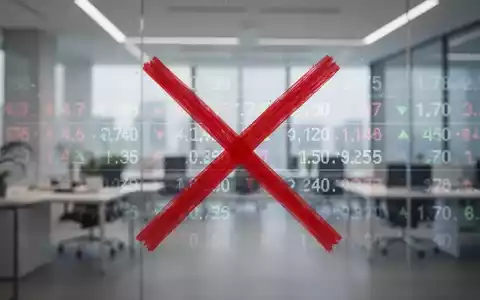 Ein rotes 'X' über einem Börsenticker, das Liquidation und Schließung symbolisiert. - Foto: über boerse-global.de