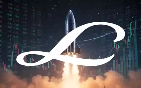 Eine futuristische Rakete, ähnlich dem SpaceX Starship, startet in den Sternenhimmel, mit subtilen Finanzdaten als Overlay. - Foto: über boerse-global.de