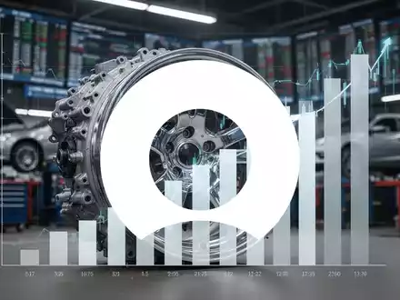 Ein stilisiertes Autoteil, teilweise verdeckt von einem steigenden Balkendiagramm, das Aktienrückkäufe symbolisiert. - Foto: über boerse-global.de