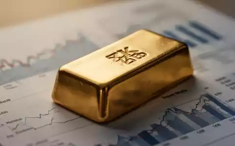 Nahaufnahme eines Goldbarrens mit dem ZKB-Logo, auf einem Finanzdokument mit verschwommenen Diagrammen im Hintergrund. - Foto: über boerse-global.de