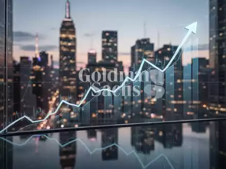 Ein stilvoller Finanzchart mit starkem Aufwärtstrend, dahinter eine verschwommene Skyline eines Finanzviertels bei Dämmerung. - Foto: über boerse-global.de