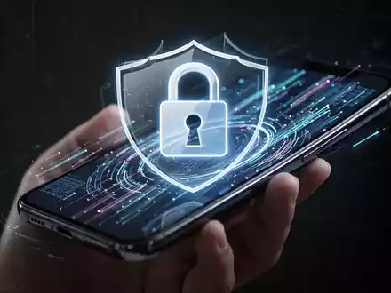 A glowing digital padlock icon on a modern smartphone screen, symbolizing enhanced security and privacy features in a new software update. - Foto: über boerse-global.de