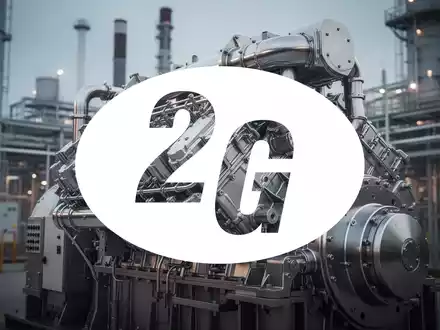 Nahaufnahme eines modernen Megawatt-Stromgenerators mit komplexen Metallkomponenten in einer Industrieanlage. - Foto: über boerse-global.de