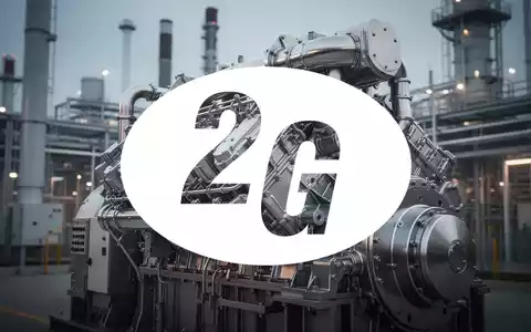 Nahaufnahme eines modernen Megawatt-Stromgenerators mit komplexen Metallkomponenten in einer Industrieanlage. - Foto: über boerse-global.de