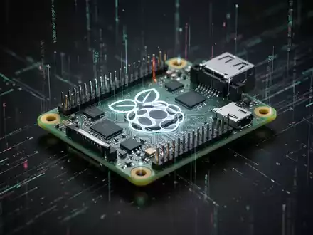 Eine einzelne, elegant beleuchtete Raspberry Pi Platine, die Innovation und starkes Wachstum symbolisiert. - Foto: über boerse-global.de