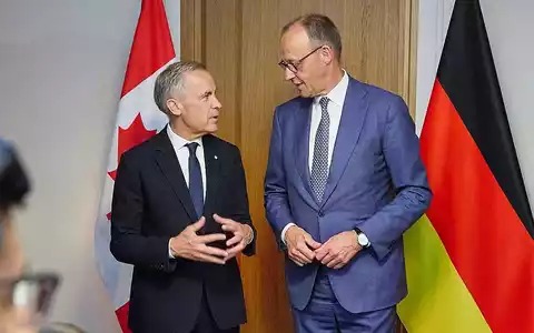 Mark Carney und Friedrich Merz am 17.06.2026 - Foto: via dts Nachrichtenagentur