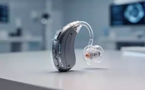 Ein modernes Cochlea-Implantat mit elegantem Design liegt auf einer sauberen Oberfläche, umgeben von weichem, diffusem Licht. - Foto: über boerse-global.de