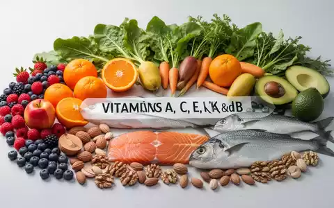 Eine Nahaufnahme einer bunten Anordnung von frischem Obst, Gemüse, Nüssen und Fisch, die Vitamine für gesunde Haut symbolisieren. - Foto: über boerse-global.de
