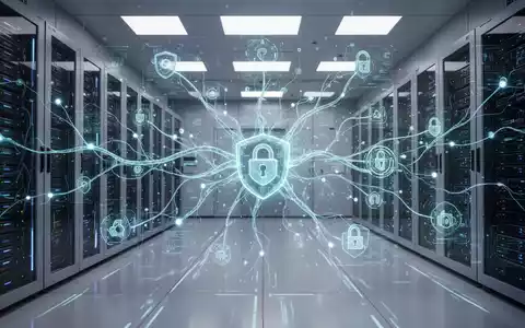 Abstract visualization of AI agent platforms, showing glowing neural network lines connecting servers and data points in a secure, futuristic environment. - Foto: über boerse-global.de