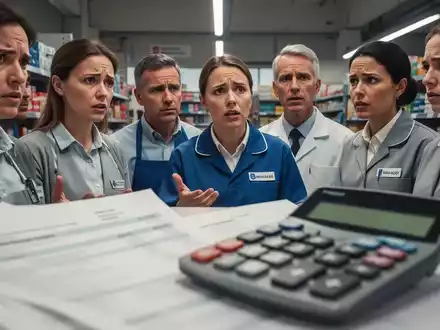 Menschen in unterschiedlichen Berufen diskutieren besorgt, mit verschwommenen Finanzdokumenten im Vordergrund, die steigende Kosten symbolisieren. - Foto: über boerse-global.de